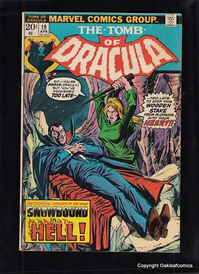 Buy TOMB OF DRACULA 19 Blade Immune From Vampire Bites, Marvel Comics 1974 Fine • 15.77£
