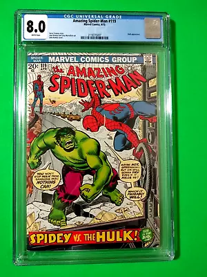 Buy AMAZING SPIDER-MAN # 119 APR 1973 CGC Grade 8.0 Spidey VS The Hulk Marvel Comics • 177.89£