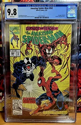 Buy Amazing Spider-Man # 362 CGC Graded 9.8 NM/MINT!!! 2nd Carnage - Marvel  1992 • 86.14£