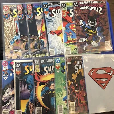 Buy X19 SUPERMAN NEWSSTAND Comics LOT 75 Adventures 500 Man Of Steel World Without • 16.46£