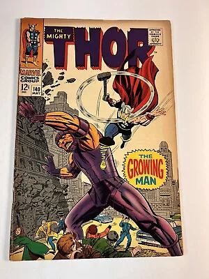 Buy Thor #140 🔑1st Appearance Growing Man! Kang App! Jack Kirby Art! SILVER AGE • 13.58£