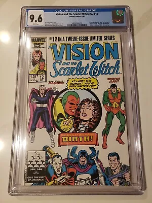 Buy Vision And Scarlet Witch 12 CGC 9.6 Marvel Comics 1986 Wiccan And Speed • 95.14£