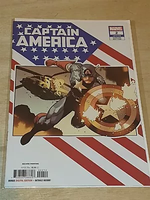 Buy Captain America #2 Marvel Comics Second Print November 2018 Nm+ (9.6 Or Better) • 6.99£