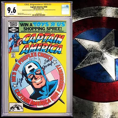 Buy CGC SS 9.6 Captain America #250 Signed Jim Shooter, Roger Stern & Jim Salicrup • 359.78£