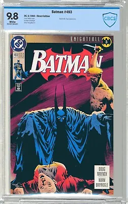 Buy Batman  #493  CBCS  9.8  NMMT   White Pages  5/93  Bane & Mr. Zsasz App. I • 90.92£