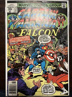 Buy Captain America And The Falcon #217 (1977) 1st App Quasar (as Marvel Boy) • 39.53£