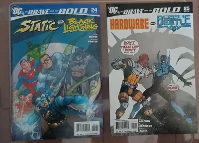 Buy DC Comics Brave And The Bold #24 Static Black Lightning #25 Hardware Blue Beetle • 14.99£