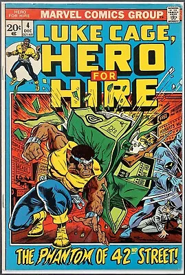 Buy Hero For Hire #4 VG- 3.5 Classic Luke Cage Cover Bronze Age Marvel 1972 • 11.83£