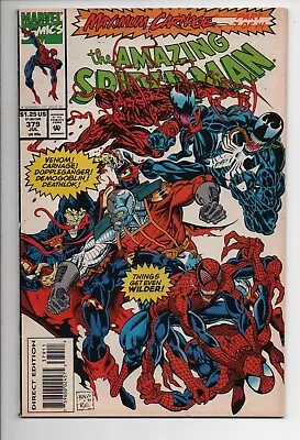 Buy The Amazing Spider-Man 379 Marvel Comic Book 1993 Maximum Carnage 7 Of 14 Venom • 11.82£