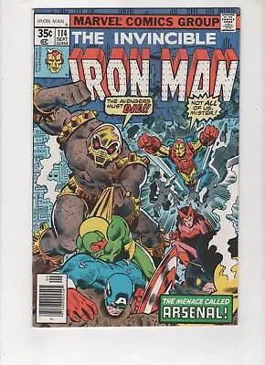 Buy Iron Man #114, Avengers Guest, Romita Jr. Cover, NM- 9.2, 1st Print, 1978, Scans • 19.96£
