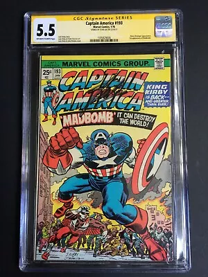 Buy Captain America #193 1st  Madbomb. Stan Lee SS CGC 5.5 1595829006 • 1,240£