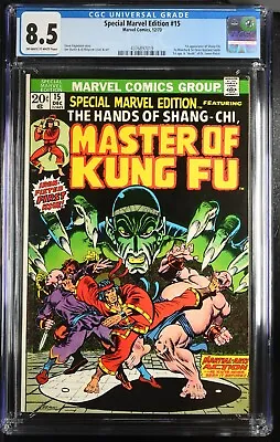 Buy 1973 Special Marvel Edition 15 CGC 8.5. 1st Appearance Of Shang-Chi. • 245.45£