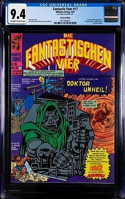Buy Fantastic Four # 17/Die Fantastischen Vier # 15, Williams 1974, CGC 9.4, German • 592.72£
