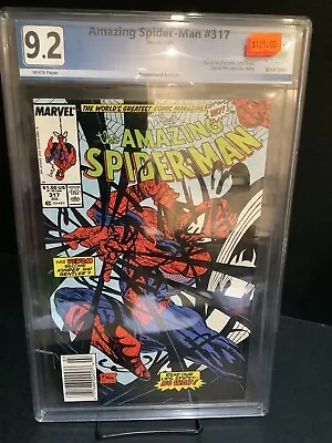 Buy AMAZING SPIDER-MAN #317 PGX NOT Cgc 9.2 (NEWSSTAND, WHITE PAGES, EARLY VENOM) • 104.07£