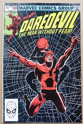 Buy Daredevil #188, Great Frank Miller Artwork & Script, High Grade Vf+ • 10£
