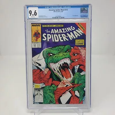 Buy AMAZING SPIDER-MAN #313 - CGC 9.6 - McFarlane Lizard Cover WHITE PAGES  • 47.66£