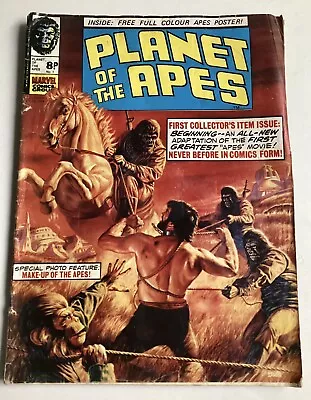 Buy Vintage Planet Of The Apes UK Marvel Comic No. 1 October 1974 (No Poster) • 15£