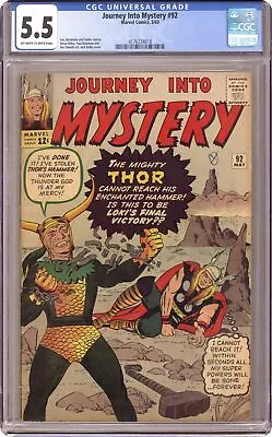 Buy Thor Journey Into Mystery #92 CGC 5.5 1963 4176234018 • 353.88£