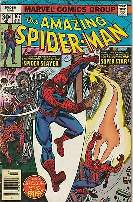 Buy Amazing Spider-man #167 / 1st Will- O -the Wisp / Marvel Comics 1977 • 17.12£