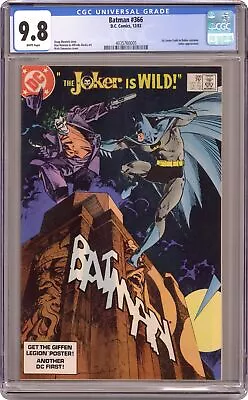 Buy Batman #366 CGC 9.8 1983 4035760005 1st App. Jason Todd In Robin Costume • 323.81£