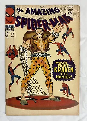 Buy Amazing Spider-man #47, Classic John Romita Kraven Cover • 120£