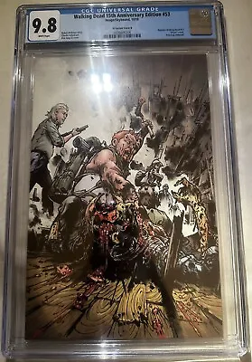 Buy Walking Dead 15th Anniversary #53 Variant B CGC 9.8 White Pages MINT RARE COMIC • 55.52£
