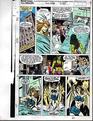 Buy Original 1991 Avengers 328 Color Guide Art Page 29:1990's Marvel Comics/She-Hulk • 27.39£