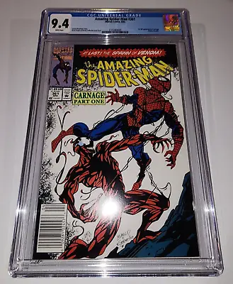 Buy AMAZING SPIDER-MAN #361 NM CGC 9.4 1st App Carnage Newsstand RUSTED STAPLES! • 99.93£