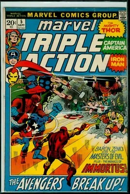 Buy Marvel Comics MARVEL TRIPLE ACTION #5 Reprints Avengers #10 VG 4.0 • 3.15£