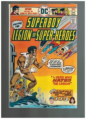 Buy Superboy Legion Of Super-Heroes 216  1st Appearance Tyroc!  VG/F  1976 DC Comic • 5.67£