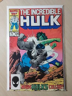 Buy INCREDIBLE HULK #326 When Hulks Collide Direct Marvel Comics 1986  • 8.79£