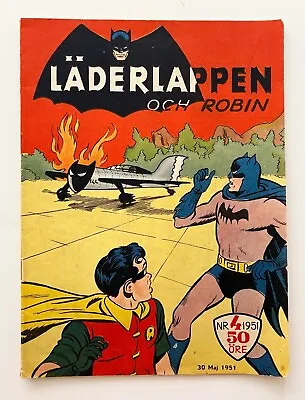 Buy BATMAN 62, 1951 W/BATPLANE-ON-FIRE Cover, 5.5 Fine-, RARE Sweden/Swedish VARIANT • 159.90£