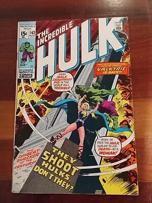 Buy 1971 Incredible Hulk #142 With 2nd Valkyrie Appearance In Marvel Comics 15¢ • 43.97£