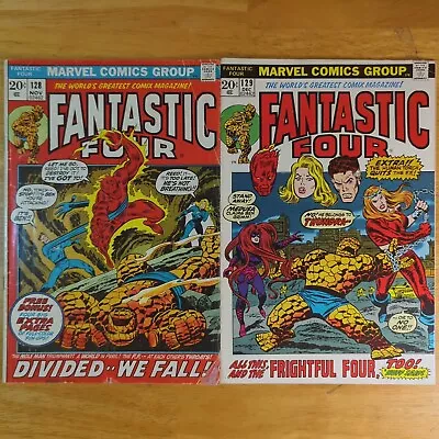 Buy Fantastic Four #128 (G), 129 (FN-) - Marvel 1972 - 1st Thundra - Thomas/Buscema  • 28.15£