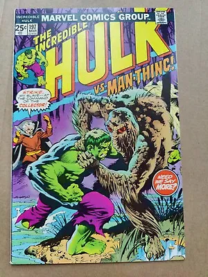 Buy Incredible Hulk 197 Marvel 1976 Bernie Wrightson Man-Thing Cover FN+ MVS Intact  • 18.97£