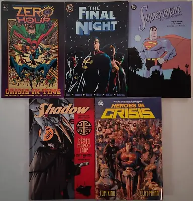 Buy DC + Book Lot - Heroes In Crisis, Zero Hour, Final Night, Superman, Shadow • 35.75£