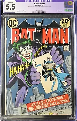 Buy Batman #251 (1973) CGC 5.5 Off-White To White Pages Restored • 197.61£