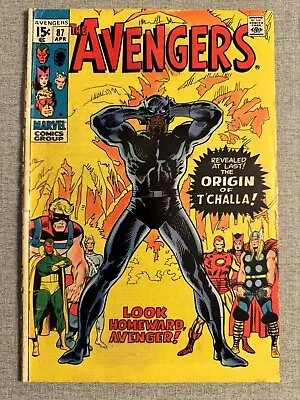 Buy Avengers #87 - 1971 - Origin Of Black Panther Lower Grade Reader • 31.50£