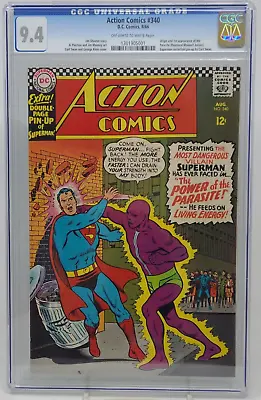 Buy Action Comics #340 ~ Dc 1966 ~ Cgc 9.4 ~ 1st Parasite • 1,765.15£