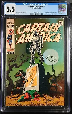 Buy Captain America 113 Cgc 5.5  1969 • 99.29£