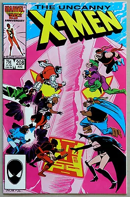 Buy Uncanny X-Men #208 Vol 1 - Marvel Comics - Chris Claremont - John Romita Jr • 6.95£