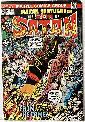 Buy Marvel Spotlight #12, Marvel Comics 1973 2nd Son Of Satan And Origin! Trimpe Art • 15.80£