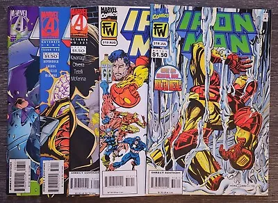 Buy Iron Man #318 319 321 322 327 - 5 Issue Marvel Set Lot - Newsstand Variant • 7.19£