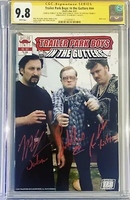 Buy Trailer Park Boys In The Gutters #1 CGC 9.8 SS Cover A 2022 Devil's Due 3xs Sign • 632.48£