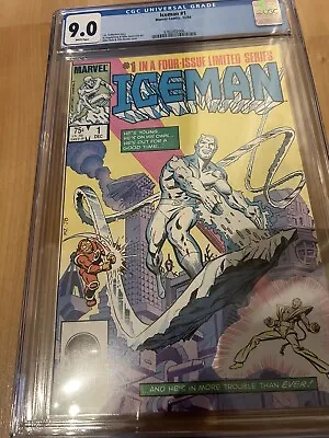 Buy Iceman #1 Cgc 9.0 - 1984  - Marvel Comics - White Pages Xmen X-men • 49£