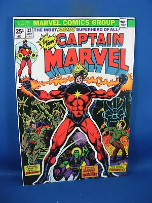 Buy Captain Marvel 32 F Vf Thanos 1974 • 27.71£