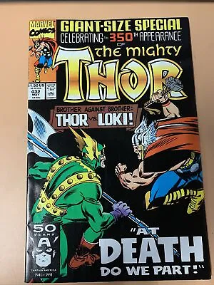 Buy The Mighty Thor #432 (1991 Marvel) Giant Size Special Issue! Thor Vs Loki! • 3.94£