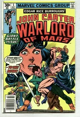 Buy John Carter Warlord Of Mars #5-1977 Fn- Gil Kane MARVEL • 5.59£
