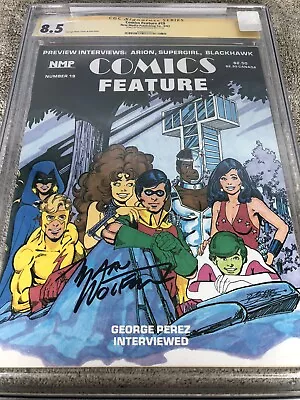 Buy Comics Feature 19 Teen Titans CGC SS 8.5 Marv Wolfman George Perez Art 9/1982 • 158.86£
