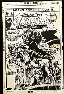 Buy Tomb Of Dracula #51 W/ Blade By Gene Colan 11x17 FRAMED Original Art Poster Marv • 48.16£